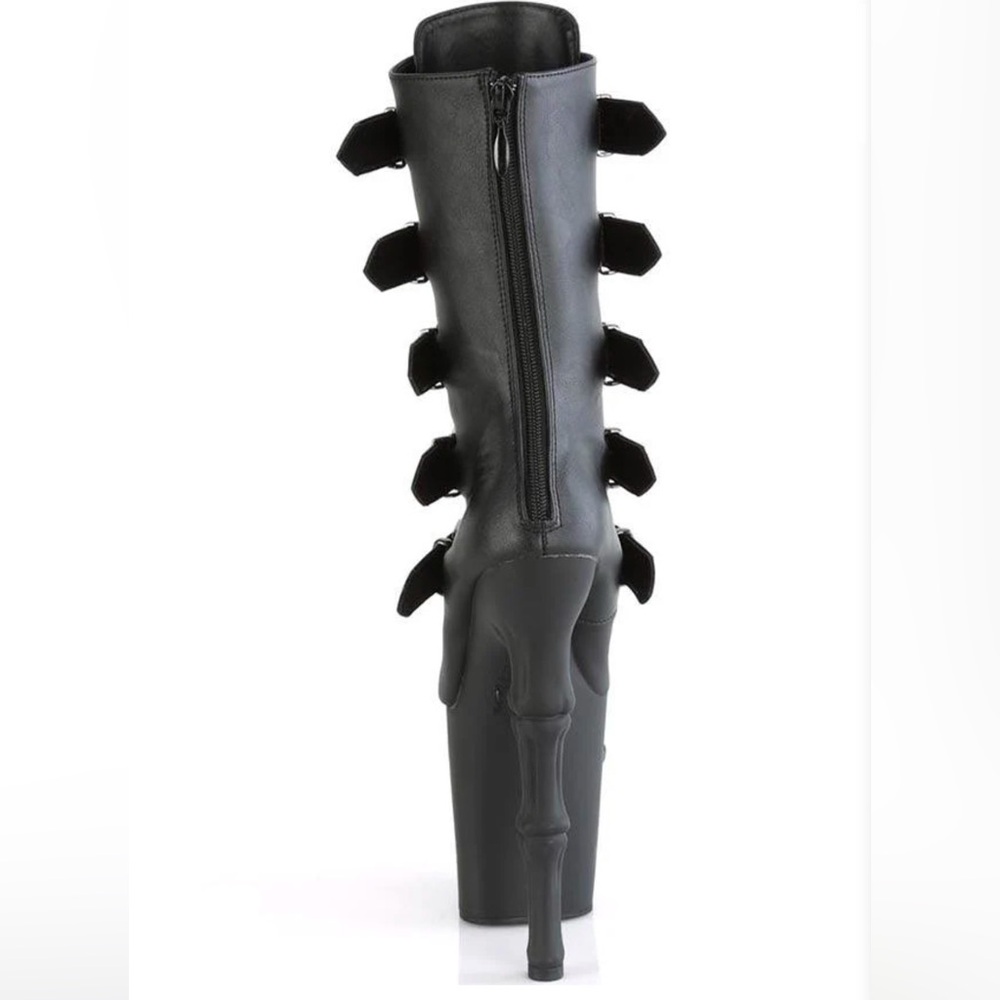 PLEASER RAPTURE LEATHER BLACK MATTE SIZE 6 - Picture 3 of 9